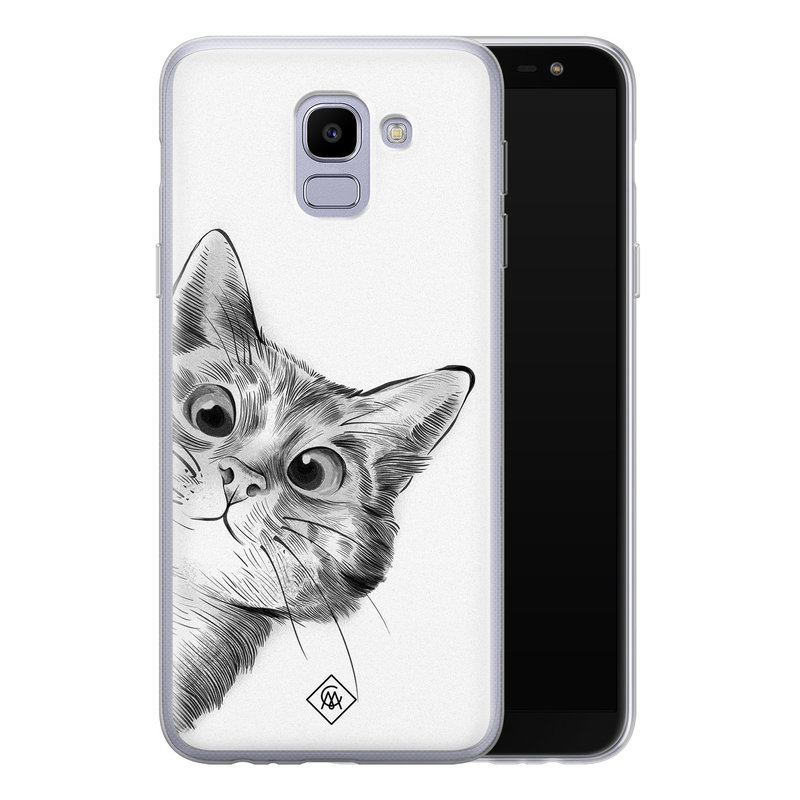 Casimoda Samsung Galaxy J6 (2018) siliconen hoesje - Peekaboo