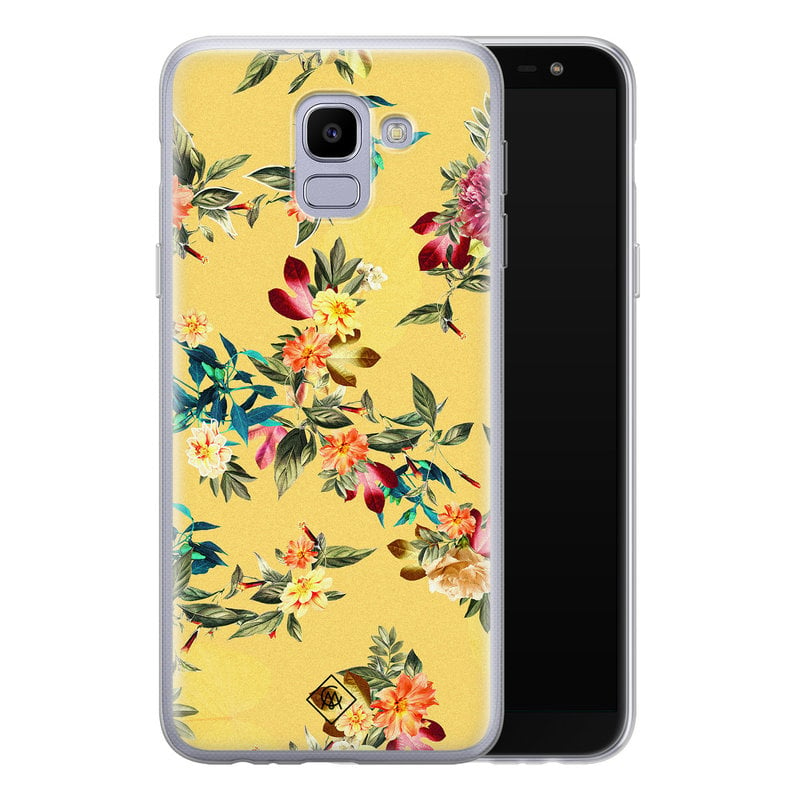 Casimoda Samsung Galaxy J6 (2018) siliconen hoesje - Floral days