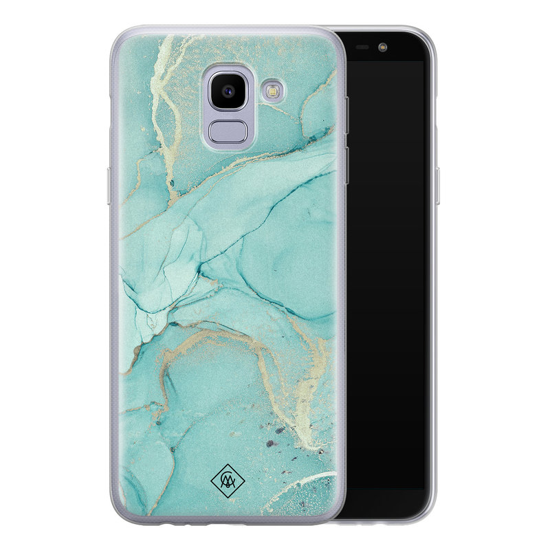 Casimoda Samsung Galaxy J6 (2018) siliconen hoesje - Touch of mint