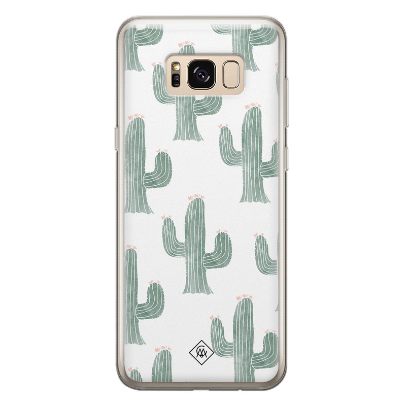 Casimoda Samsung Galaxy S8 siliconen telefoonhoesje - Cactus print