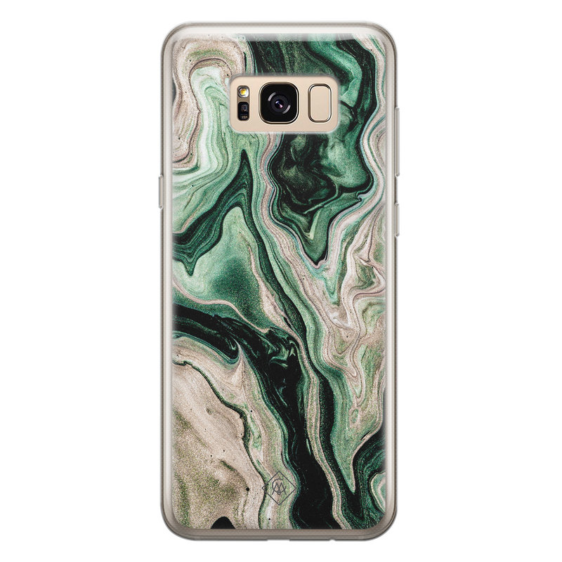 Casimoda Samsung Galaxy S8 siliconen hoesje - Green waves