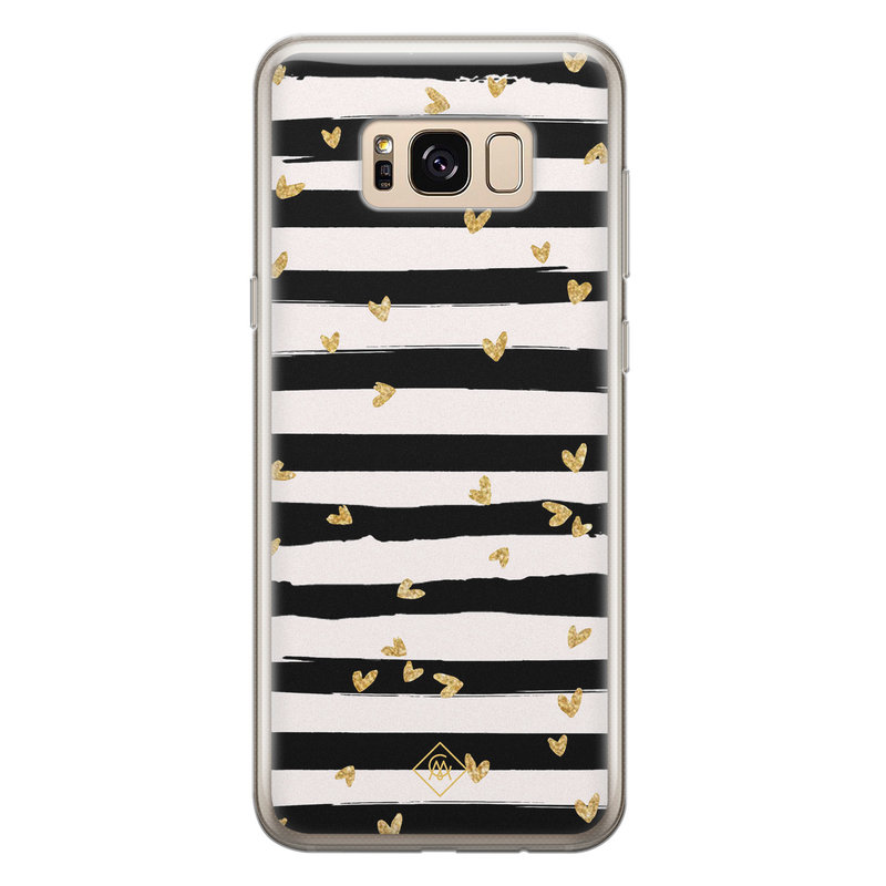 Casimoda Samsung Galaxy S8 siliconen telefoonhoesje - Hart streepjes