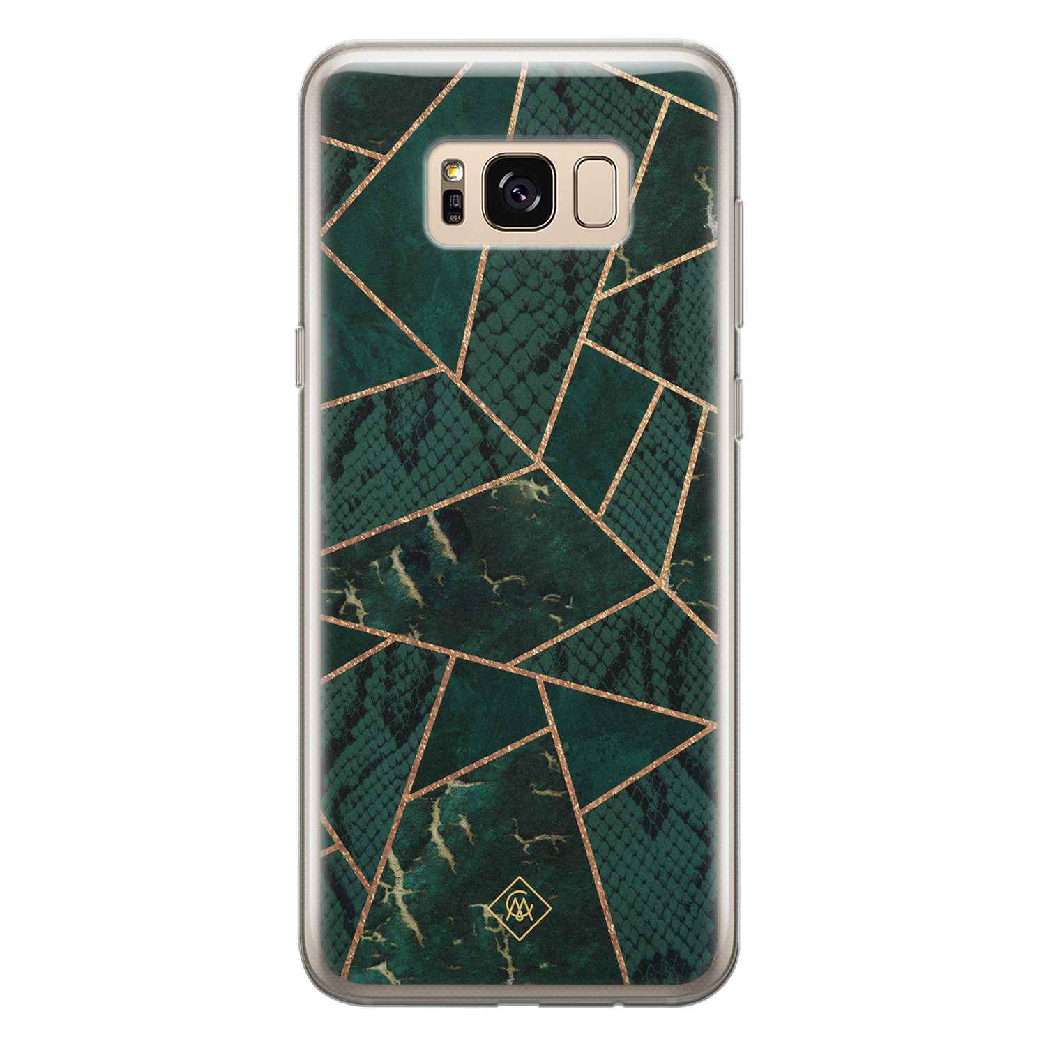 Samsung Galaxy S8 siliconen hoesje Abstract groen
