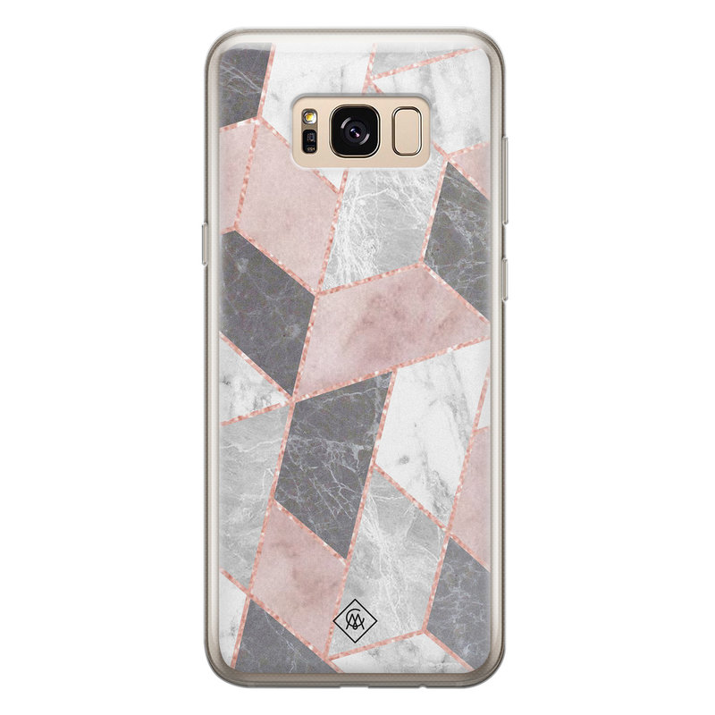 Casimoda Samsung Galaxy S8 siliconen telefoonhoesje - Stone grid