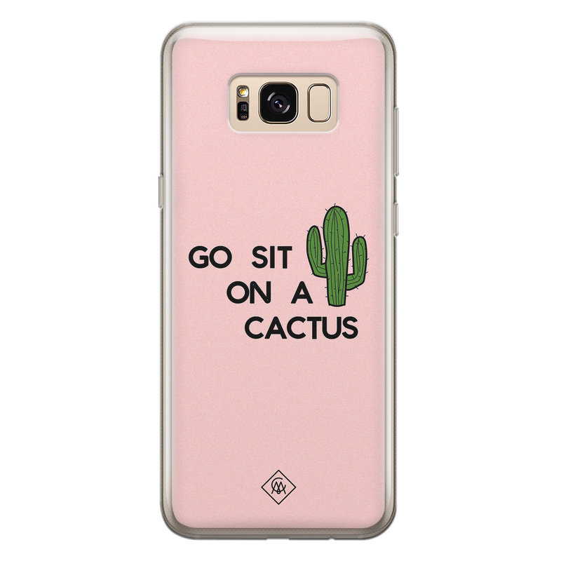 Casimoda Samsung Galaxy S8 siliconen hoesje - Go sit on a cactus