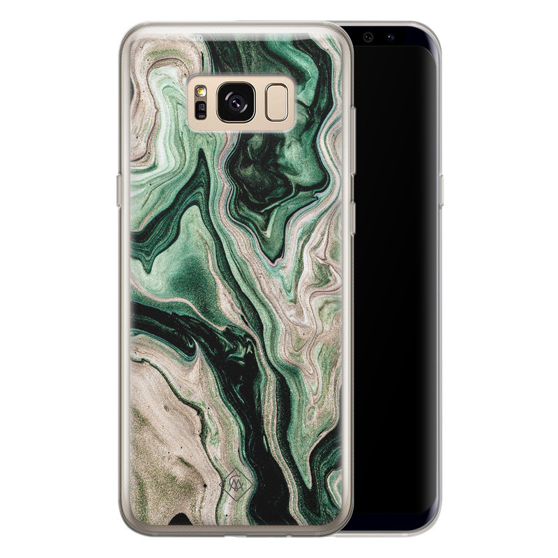 Casimoda Samsung Galaxy S8 siliconen hoesje - Green waves