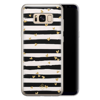 Casimoda Samsung Galaxy S8 siliconen telefoonhoesje - Hart streepjes