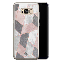 Casimoda Samsung Galaxy S8 siliconen telefoonhoesje - Stone grid