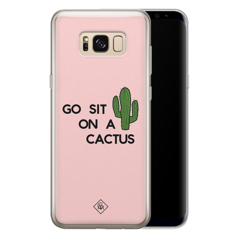 Casimoda Samsung Galaxy S8 siliconen hoesje - Go sit on a cactus