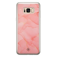 Casimoda Samsung Galaxy S8 siliconen hoesje - Marmer roze