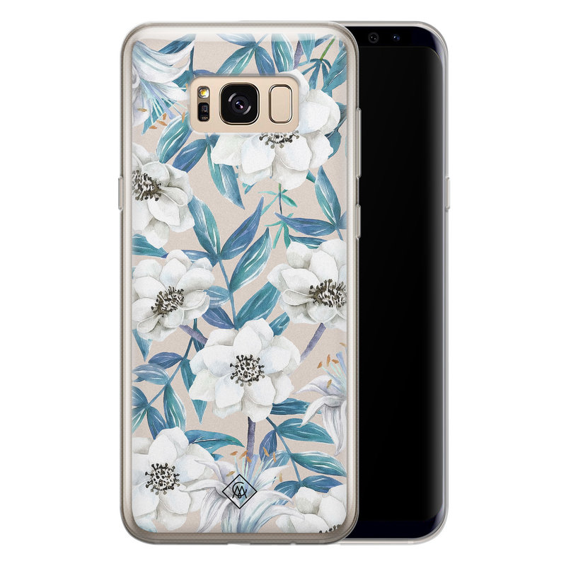 Casimoda Samsung Galaxy S8 siliconen telefoonhoesje - Touch of flowers