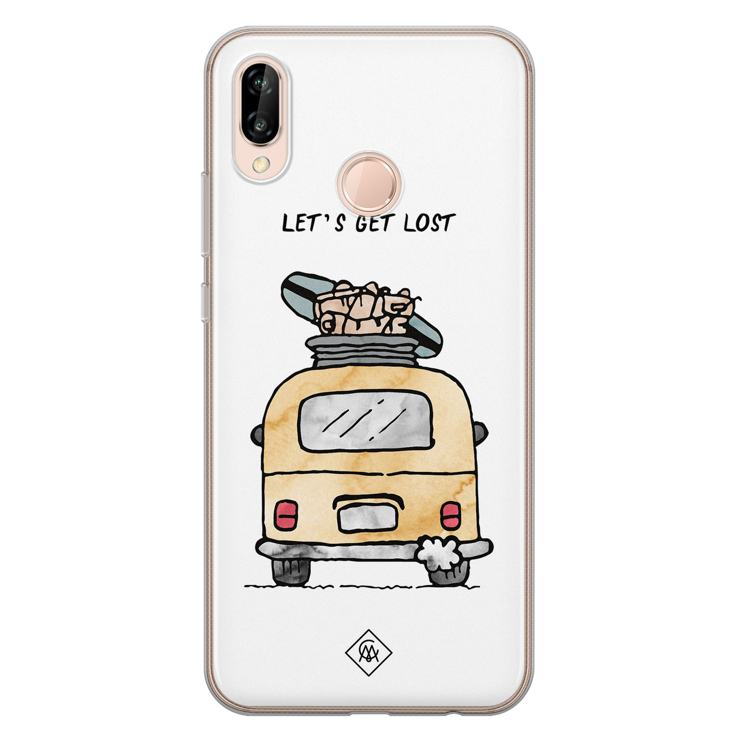 Huawei P20 Lite siliconen hoesje Let's get lost