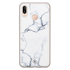 Casimoda Huawei P20 Lite siliconen hoesje - Marmer grijs