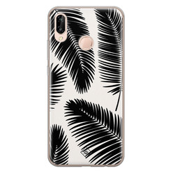 Casimoda Huawei P20 Lite siliconen hoesje - Palm leaves silhouette