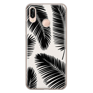 Casimoda Huawei P20 Lite siliconen telefoonhoesje - Palm leaves silhouette