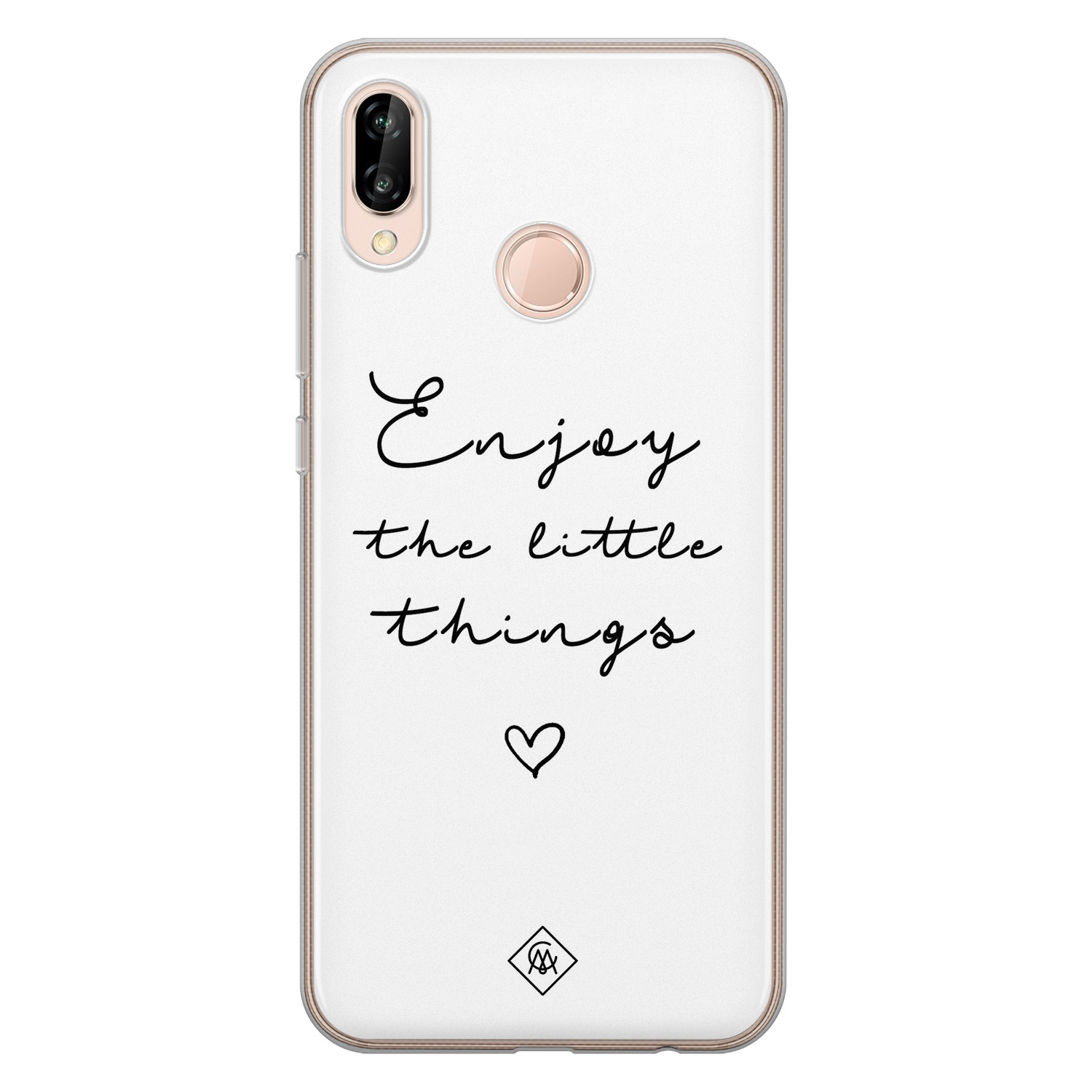 Huawei P20 Lite siliconen hoesje Enjoy life
