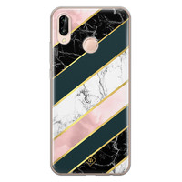 Casimoda Huawei P20 Lite siliconen hoesje - Marble stripes