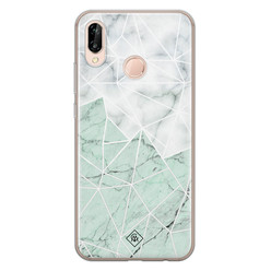 Casimoda Huawei P20 Lite siliconen hoesje - Marmer mint mix