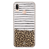 Casimoda Huawei P20 Lite siliconen telefoonhoesje - Leopard lines