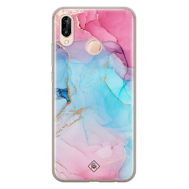 Casimoda Huawei P20 Lite siliconen hoesje - Marble colorbomb