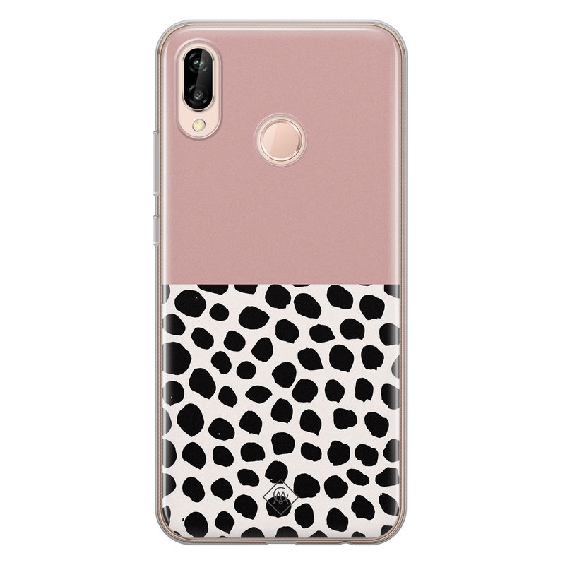 Casimoda Huawei P20 Lite siliconen hoesje - Pink dots