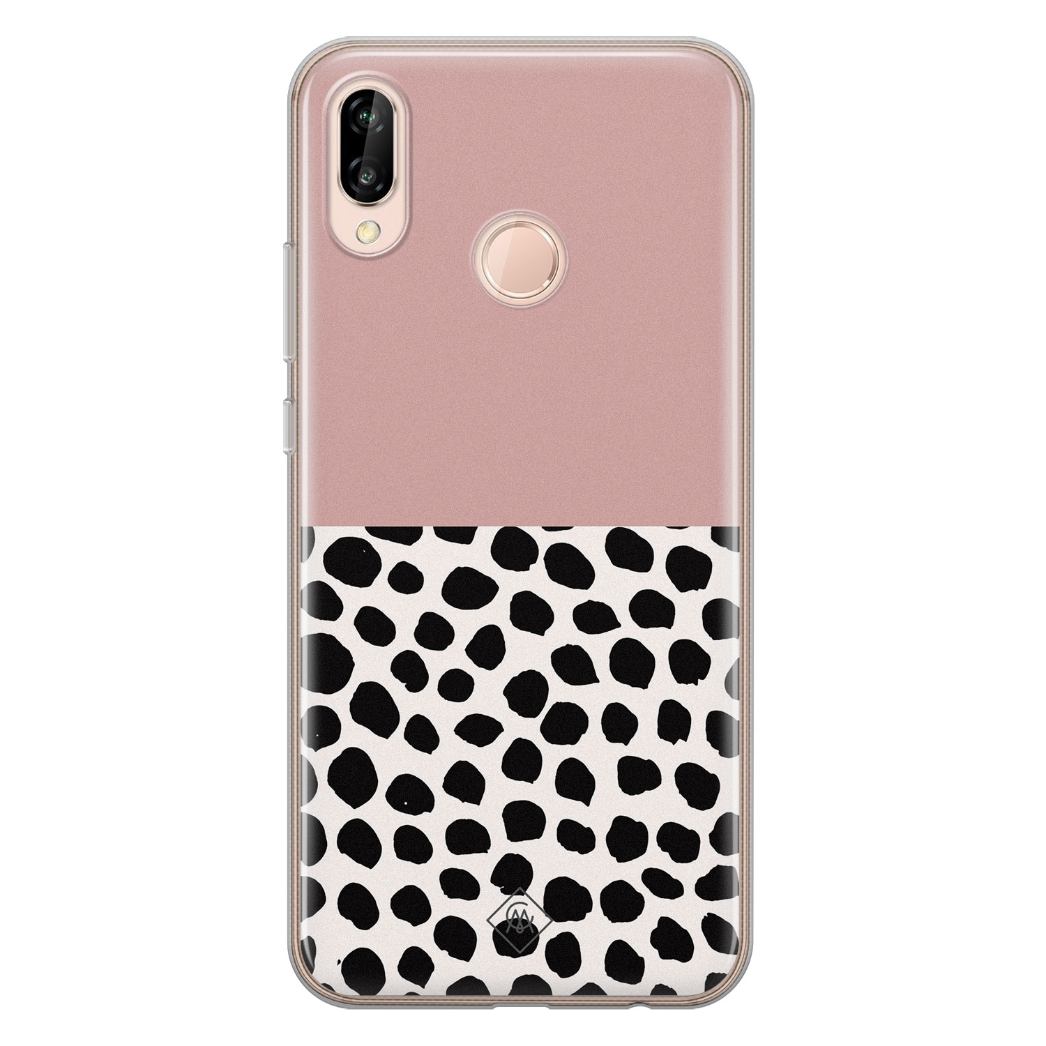 Huawei P20 Lite siliconen hoesje Pink dots