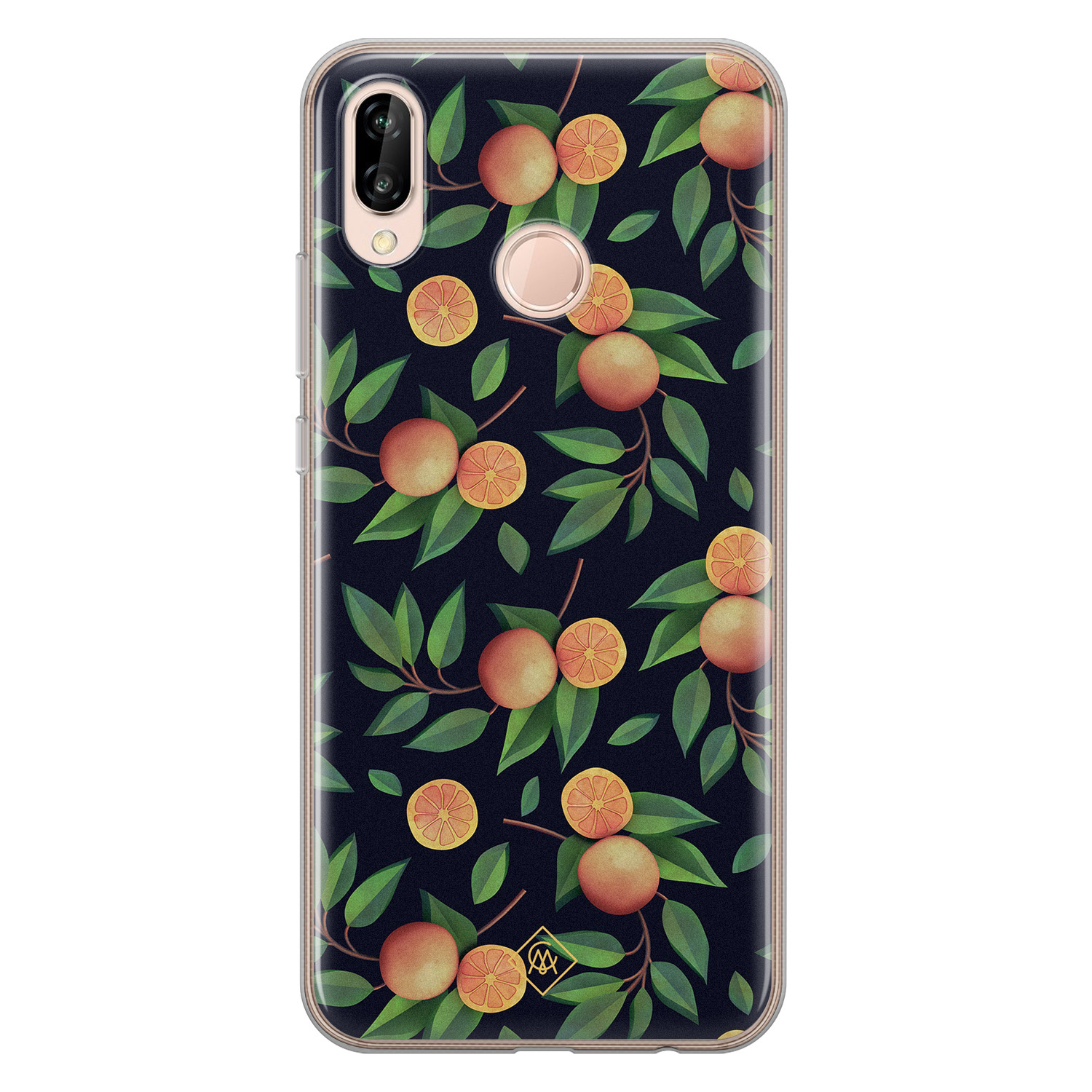 Huawei P20 Lite siliconen hoesje Orange lemonade