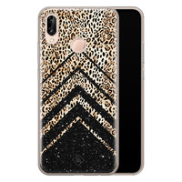 Casimoda Huawei P20 Lite siliconen hoesje - Chevron luipaard