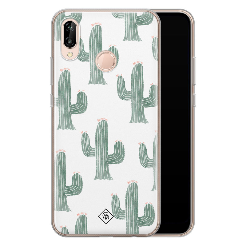 Casimoda Huawei P20 Lite siliconen telefoonhoesje - Cactus print