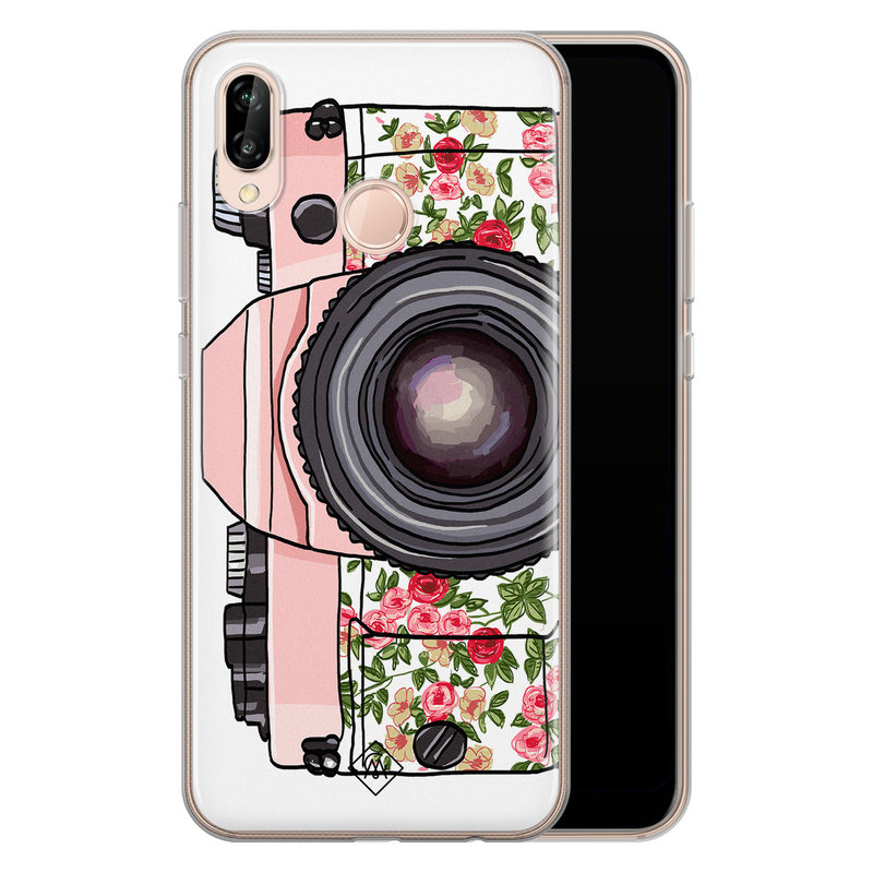 Casimoda Huawei P20 Lite siliconen telefoonhoesje - Hippie camera