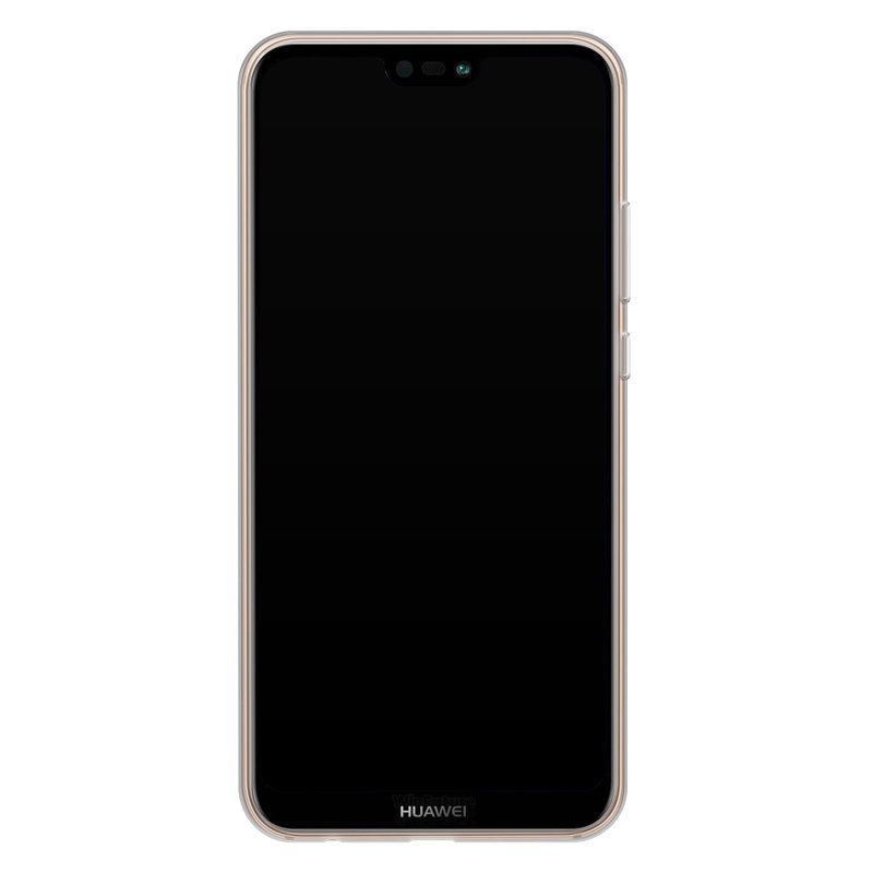 Casimoda Huawei P20 Lite siliconen hoesje - Chevron luipaard