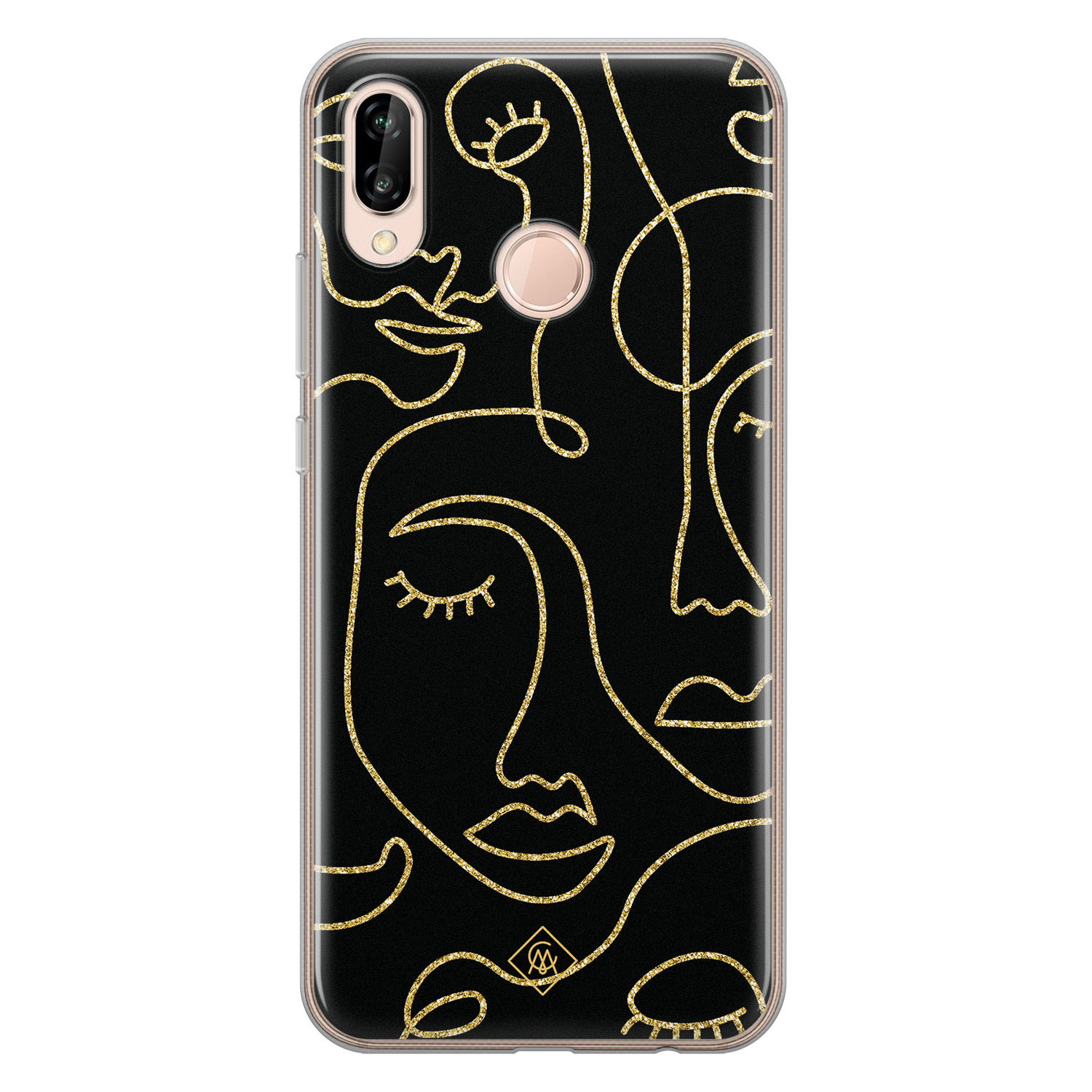 Huawei P20 Lite siliconen hoesje Abstract faces