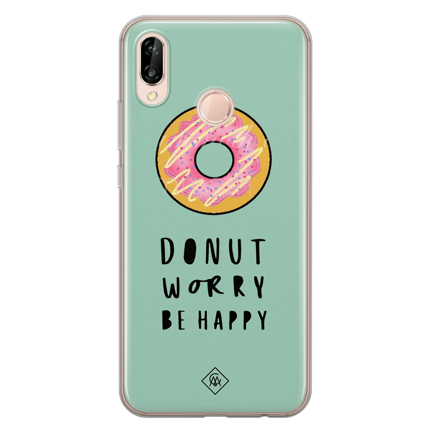 Huawei P20 Lite siliconen hoesje Donut worry