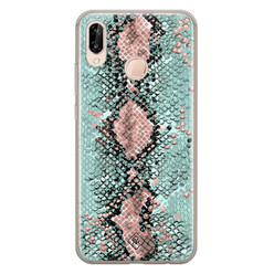 Casimoda Huawei P20 Lite siliconen hoesje - Snake pastel