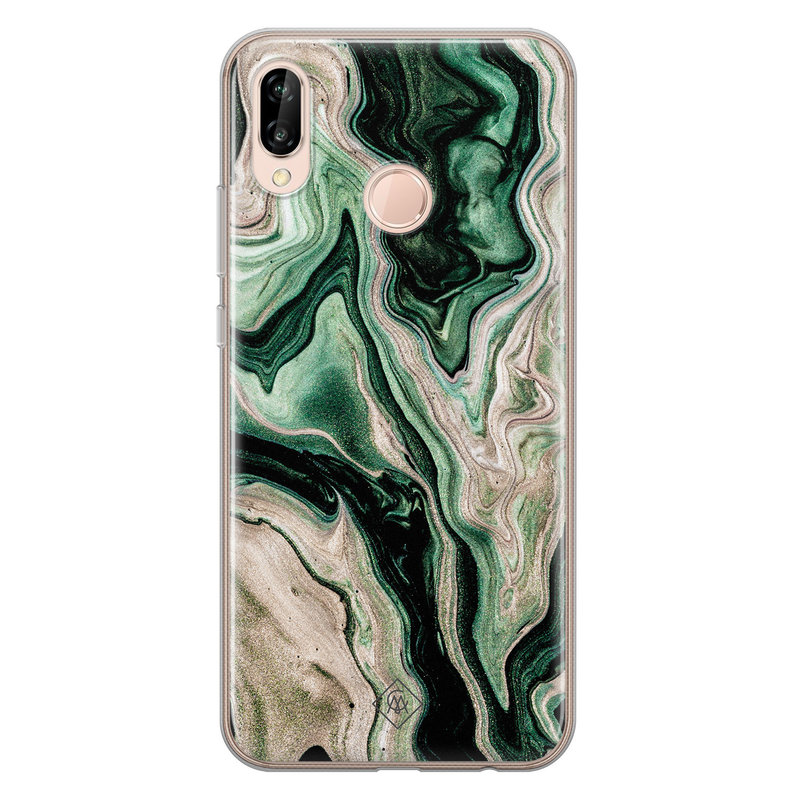 Casimoda Huawei P20 Lite siliconen hoesje - Green waves