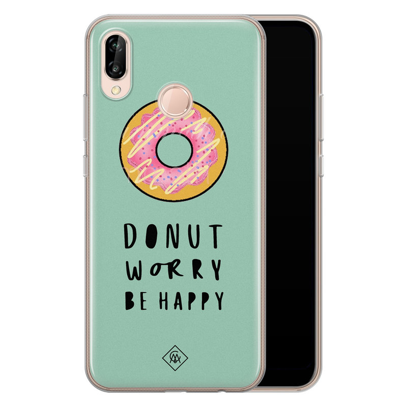 Casimoda Huawei P20 Lite siliconen hoesje - Donut worry