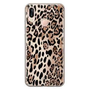 Casimoda Huawei P20 Lite siliconen hoesje - Golden wildcat