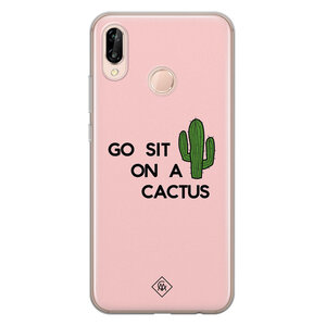 Casimoda Huawei P20 Lite siliconen hoesje - Go sit on a cactus