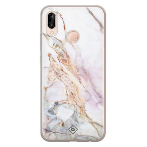 Casimoda Huawei P20 Lite siliconen hoesje - Parelmoer marmer