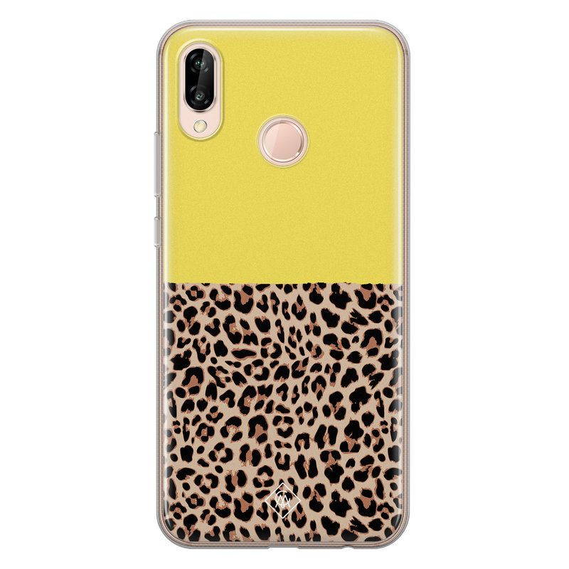 Casimoda Huawei P20 Lite siliconen hoesje - Luipaard geel