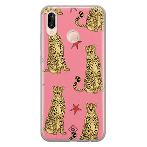 Casimoda Huawei P20 Lite siliconen hoesje - The pink leopard