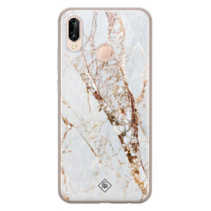 Casimoda Huawei P20 Lite siliconen hoesje - Marmer goud