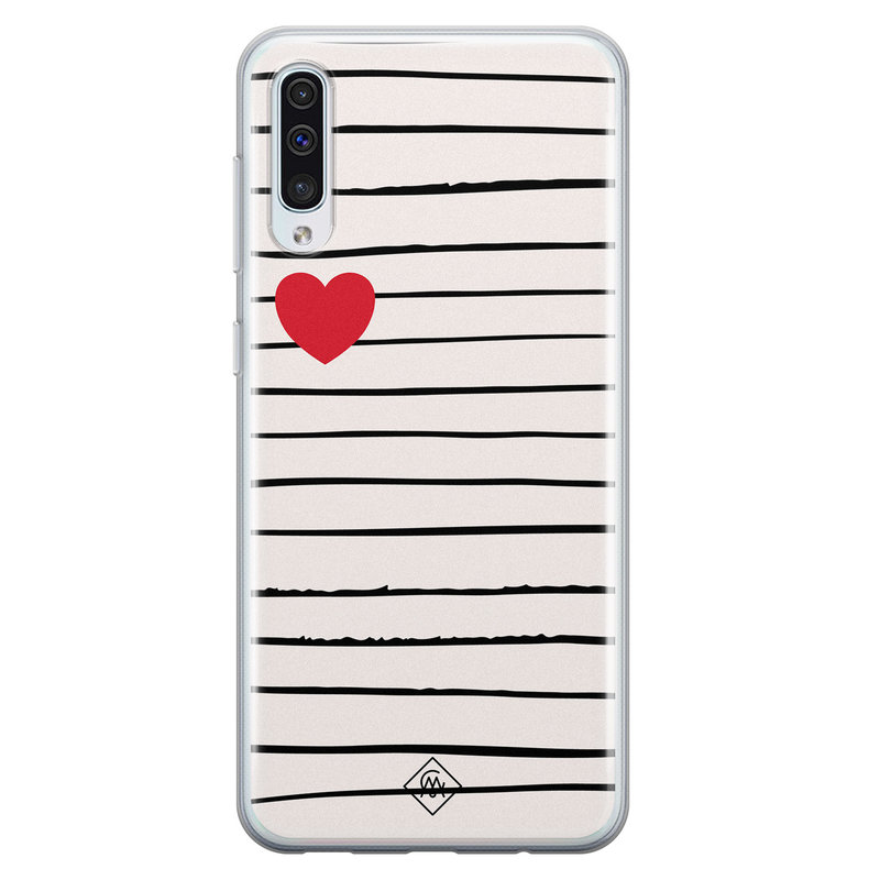 Casimoda Samsung Galaxy A70 siliconen hoesje - Heart queen