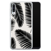 Casimoda Samsung Galaxy A70 siliconen telefoonhoesje - Palm leaves silhouette