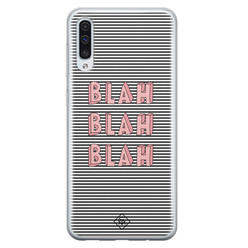 Casimoda Samsung Galaxy A70 siliconen hoesje - Blah blah blah