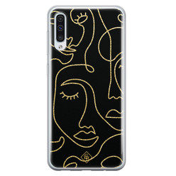 Casimoda Samsung Galaxy A70 siliconen hoesje - Abstract faces