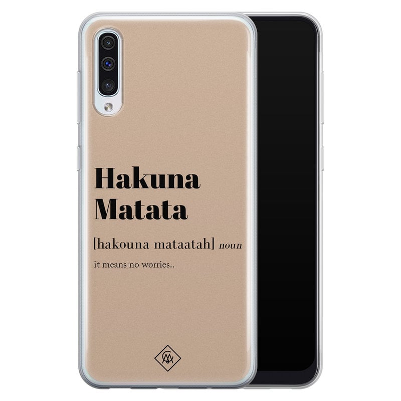 Casimoda Samsung Galaxy A70 siliconen hoesje - Hakuna matata