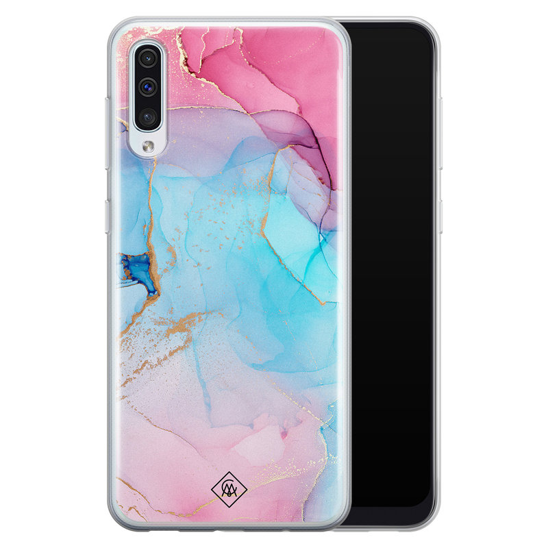 Casimoda Samsung Galaxy A70 siliconen hoesje - Marble colorbomb