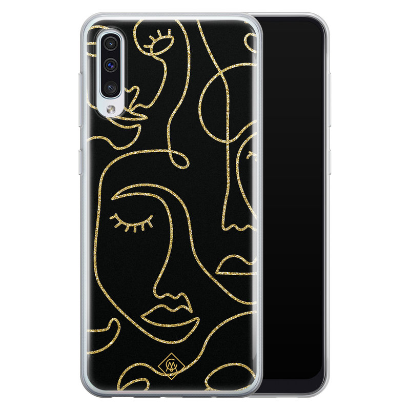 Casimoda Samsung Galaxy A70 siliconen hoesje - Abstract faces