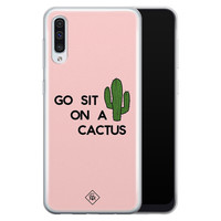 Casimoda Samsung Galaxy A70 siliconen hoesje - Go sit on a cactus